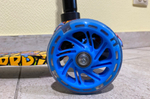 Самокат 3-х колесный синий с рисунком 141-21-3  колесо 110мм PU, 30кг