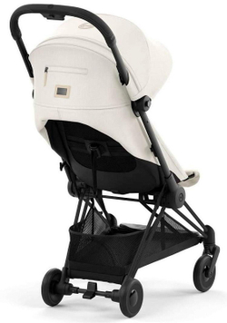 Коляска Cybex Coya Matt Black Frame Cloud G i-Size Moon Black Plus 2 в 1 Off White с дождевиком и бампером