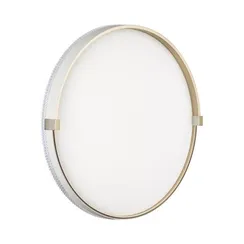 7646/DL PALE SN 189 Светильник пластик/белый/золотой LED 48Вт 4000К D390 IP43 OLIDI WHITE