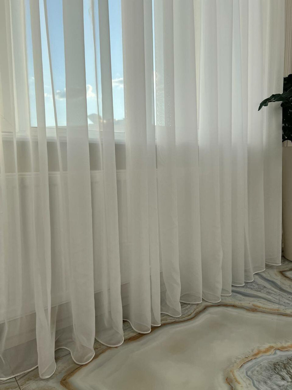 Тюль INVA с утяжелителем 320х500/белый
