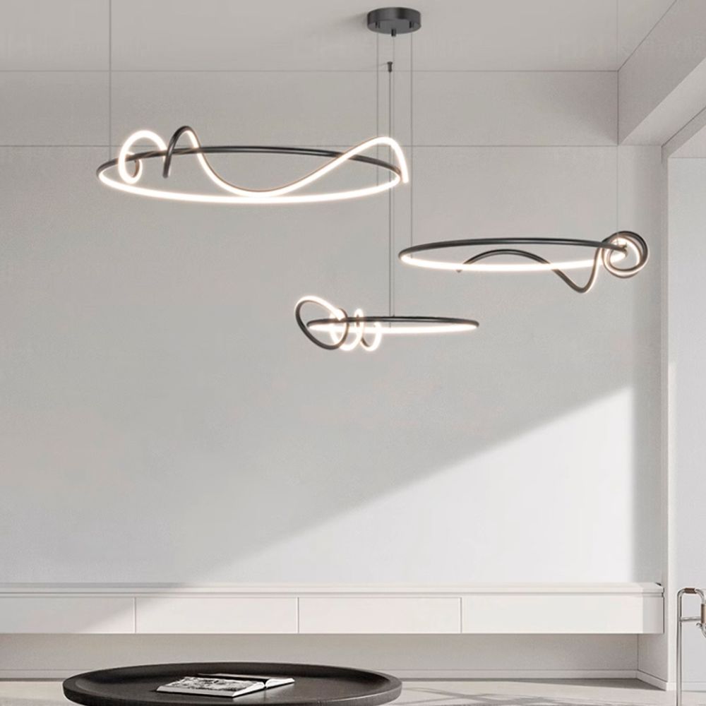 Кольцевая Люстра Raffel Combo D50+60+80 Black By Imperiumloft