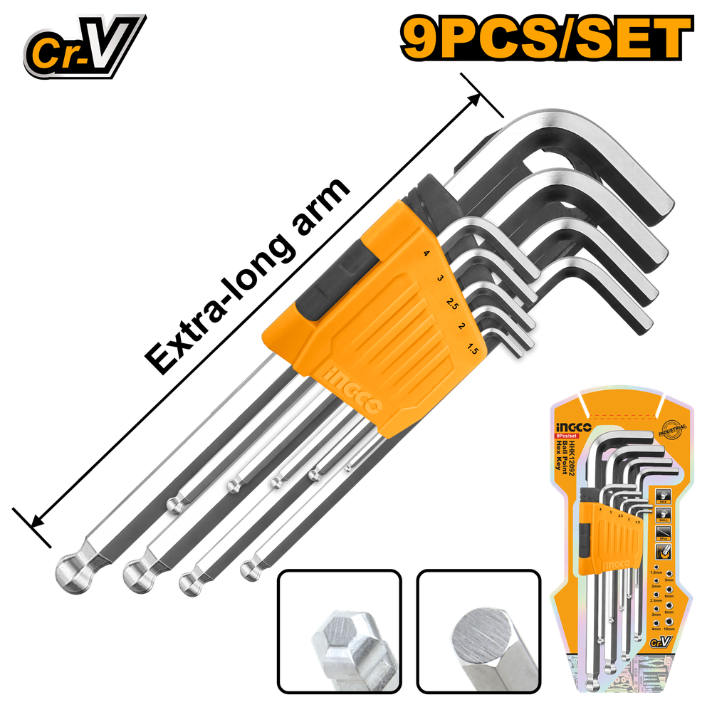 Набор шестигранных ключей 9 шт  INDUSTRIAL