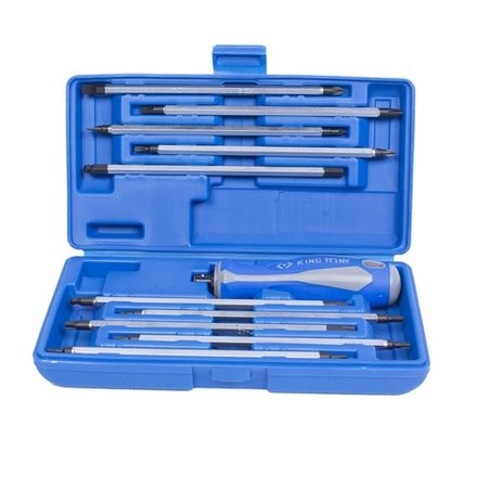 Цена на KING TONY (32518MR) Набор двухсторонних удлиненных вставок (бит), 11 предметов