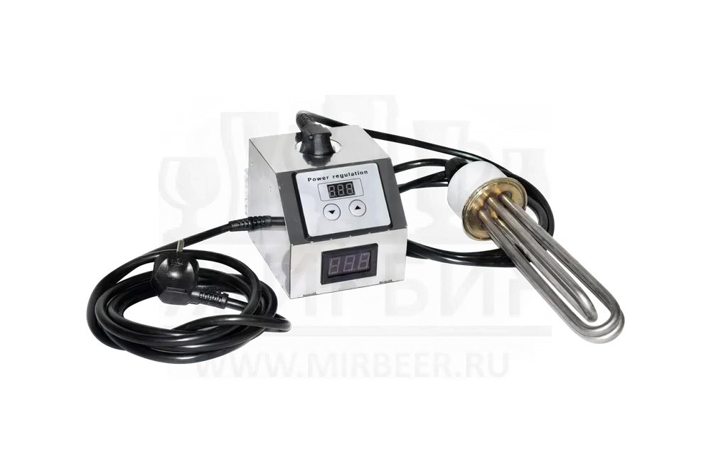 ТЭН для самогонного аппарата 3 кВт нержавейка (с регулятором мощности и вольтметром)