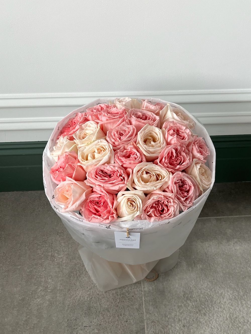 Букет из одноголовой пионовидной розы 25 шт