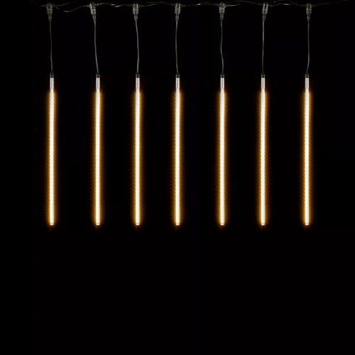 Гирлянда Тающие сосульки 10*0.5 м., 24V., 600 теплых белых LED ламп, коннектор, черный ПВХ, LTC (CCL600-10-1WW)