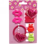 Аксессуары для волос детские «Little Fashion - Нежность», 3 цвета, (4 резинки, 2 заколки, 2 краба), 10*16 см