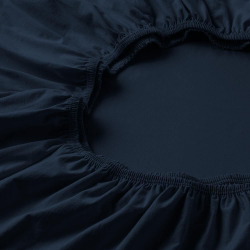 Простыня на резинке 200x200 Estella 606 indigo темно-синяя