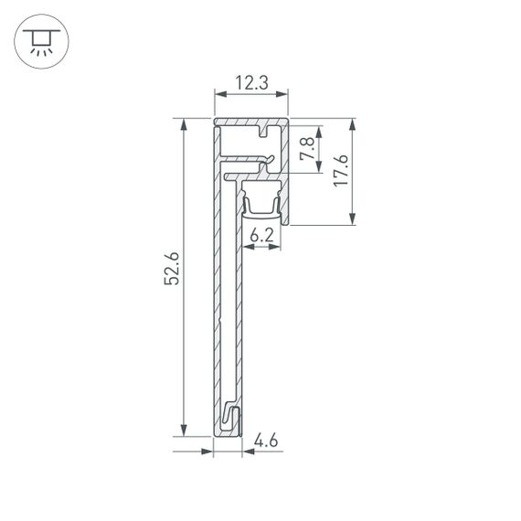 Профиль Arlight Plintus-H54B-2000 Black 046140