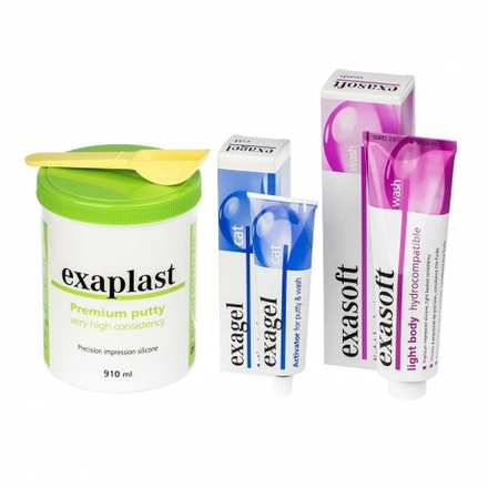 EXAPLAST set набор - база Exaplast-patty (910 мл.), корригирующий слой Exasoft-wash (140 мл.), катализатор Exagel-cat (60 мл.)