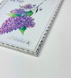 Фоторамка пластиковая 21х30 см, белый, фактура орнамент, арт. 2130.658608