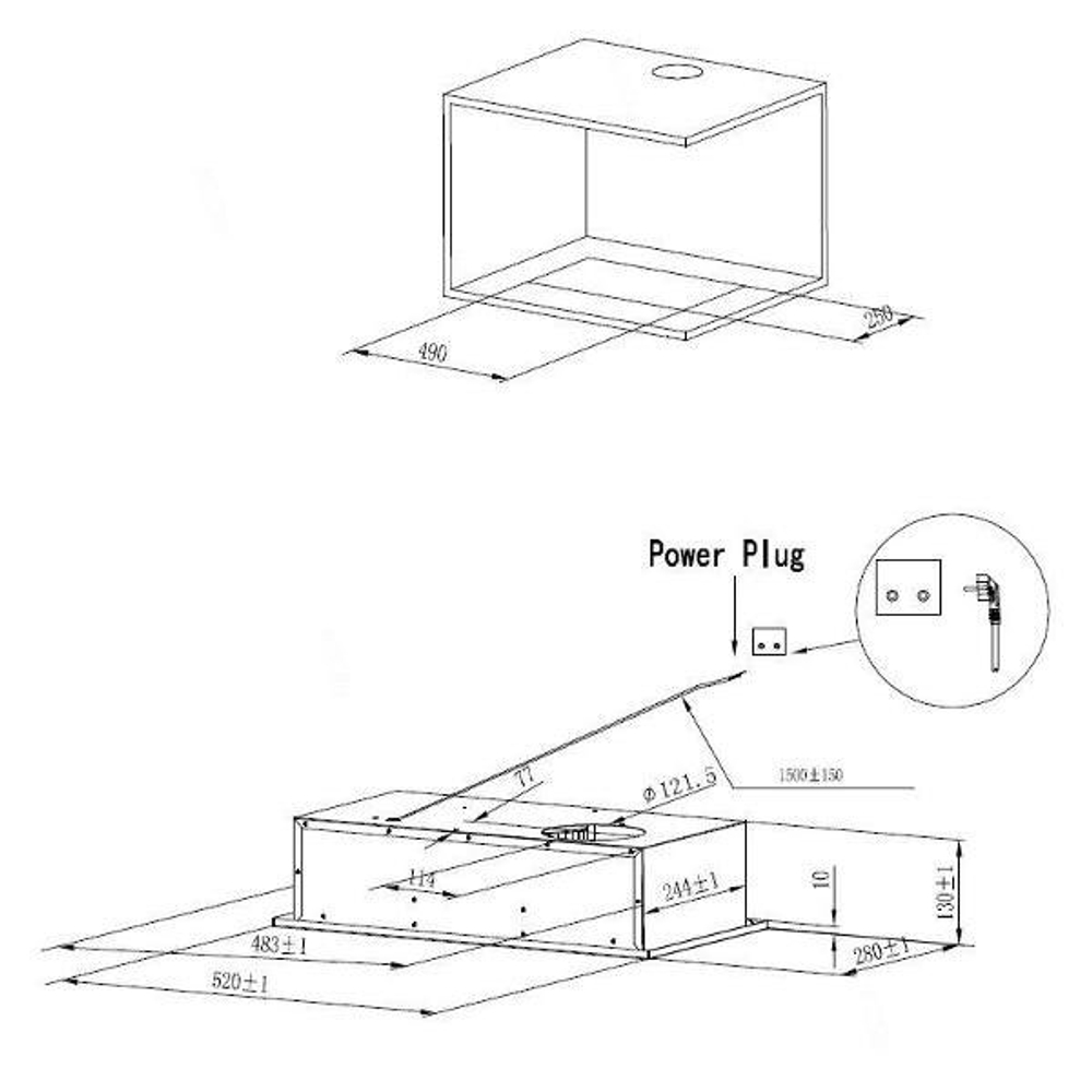 Встраиваемая вытяжка Candy CPY5MXP-07