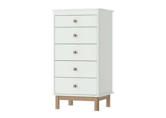 Комод Classic 5 ящиков (белый)
