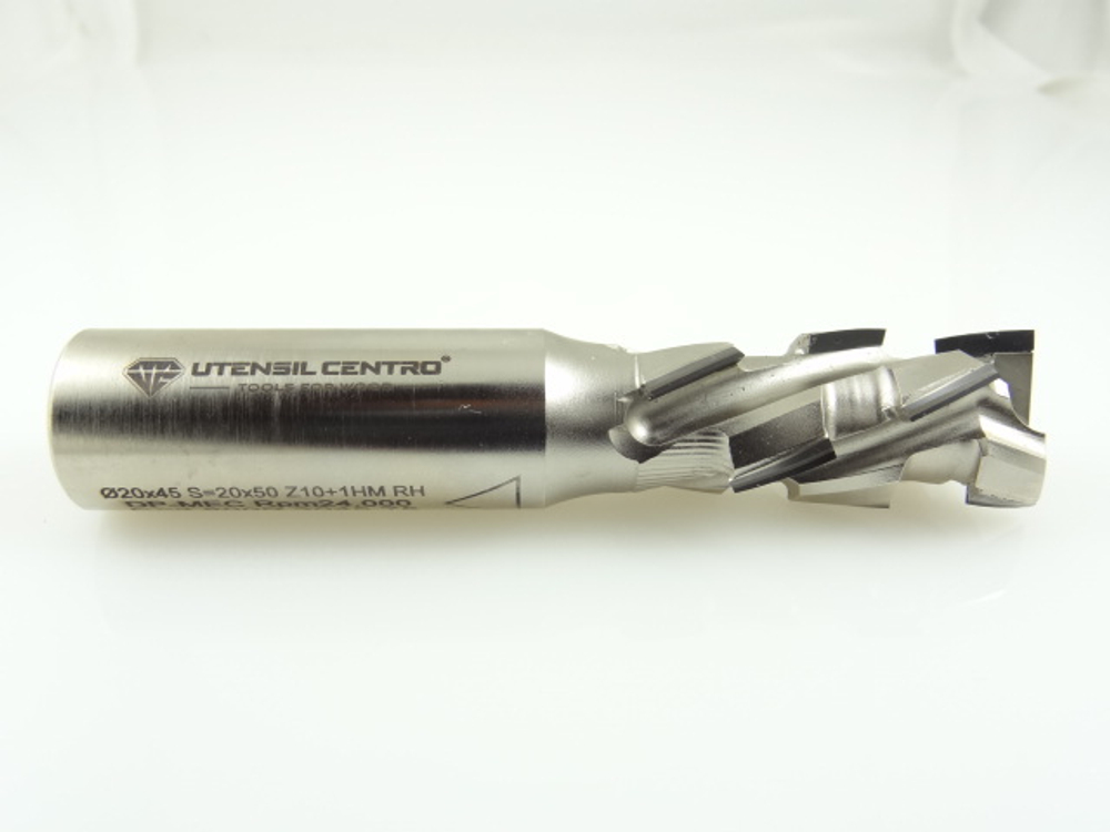 Фреза алмазная концевая D.20x45 S.20х50 Z=10+1HM RH Ch