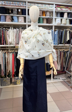 Ткань(Италия) Батист с шелком 77% хлопок 23% шелк ш-150см отрез -1,25м