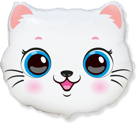 Шар фольга фигура 56 см Голова кота