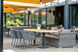 "Капучино" диван из искусственного ротанга трехместный, цвет графит