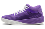 PUMA Clyde All Pro Melo comfortable, breathable, shock-absorbing, non-slip mid-top basketball shoes for men and women the same purple