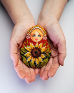 Матрешка с подсолнухами