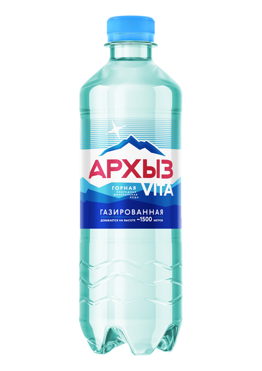 Архыз Vita горная природная вода 0,5 л ПЭТ газ