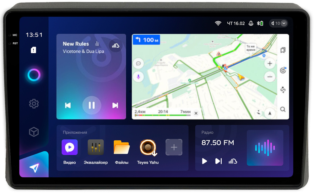 Магнитола для Renault Arkana 2019+, Duster 2 2020+ (ШГУ цветной) - Teyes CC3-2K QLed Android 10, ТОП процессор, SIM-слот, CarPlay