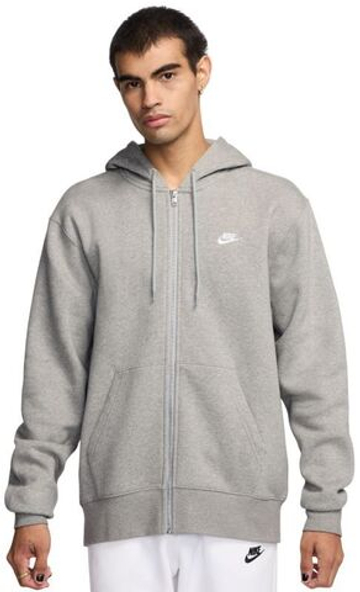 Мужская теннисная кофта Nike Club Full-Zip Fleece - серый
