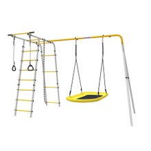 ROMANA Полянка Плюс 2 (желтый/серый) (с качелями лодка)