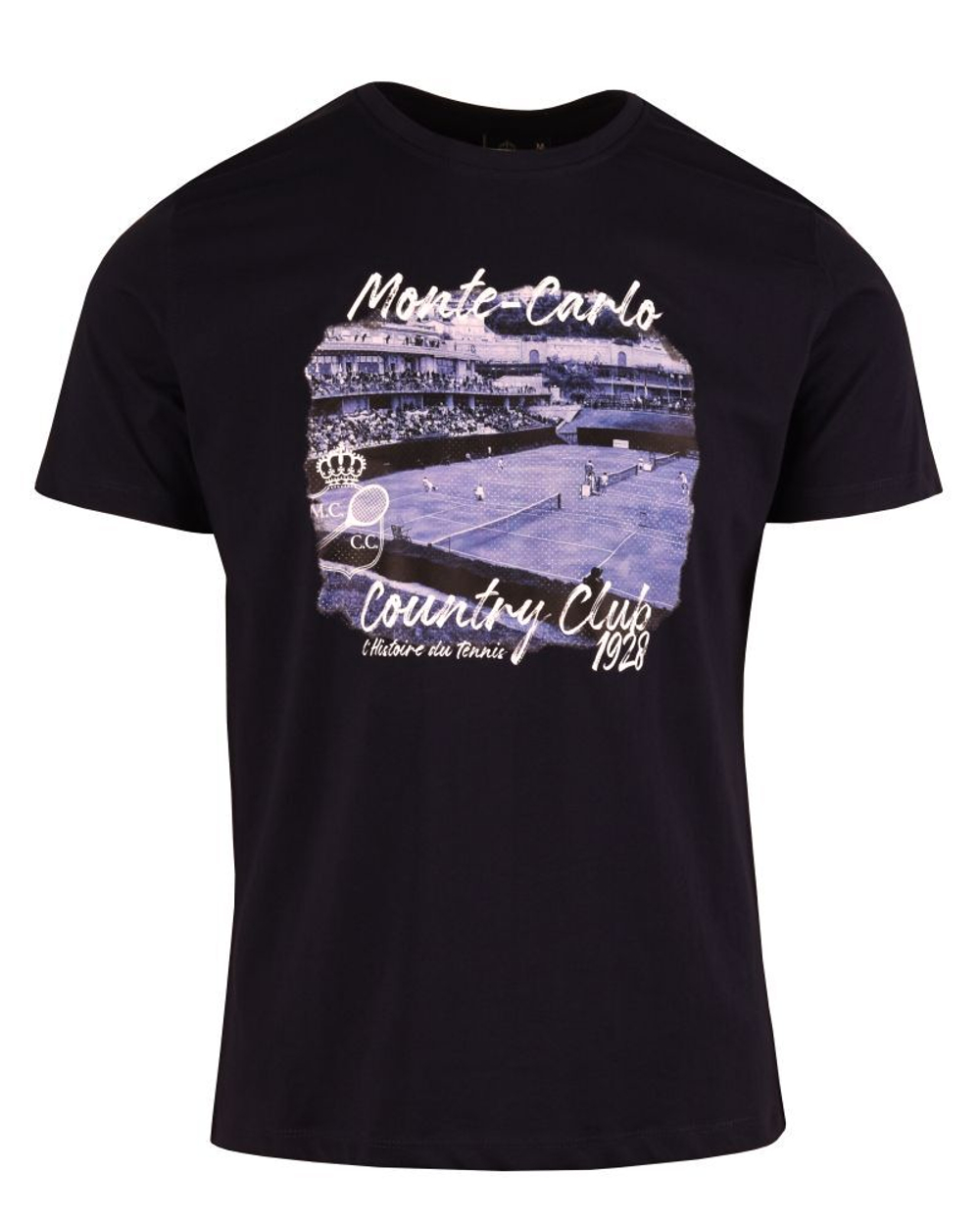 Мужская теннисная футболка Monte-Carlo Country Club Photo Print - небесный