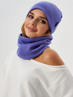 Шапка бини с начесом для хвоста, дред и кос