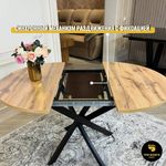 Стол круглый раздвижной "Лофт", дуб вотан