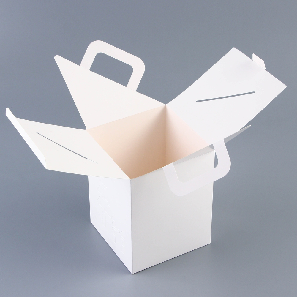 Коробка складная подарочная, белая, 14 х 14 х 18.+ бумага тишью, 10449082