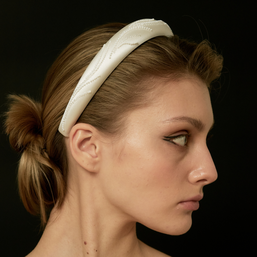 Ободок средний с декором веточка