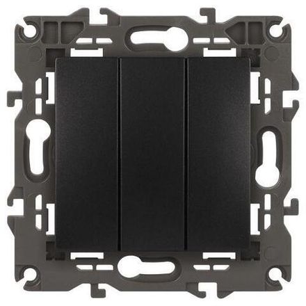 Выключатель 3-кл. СП Elegance 14-1107-05 10А IP20 250В 10AX механизм антрацит Эра Б0034254