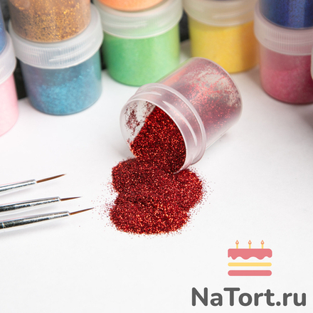 Блестки декоративные «Красный» 10 гр