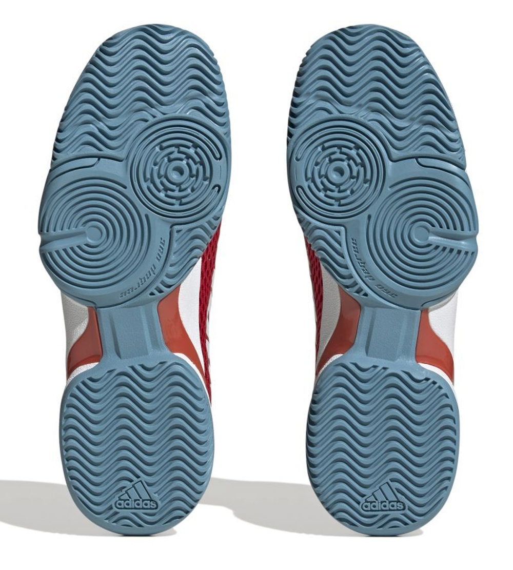 детские Кроссовки теннисные Adidas Barricade - better scarlet/cloud white/preloved red