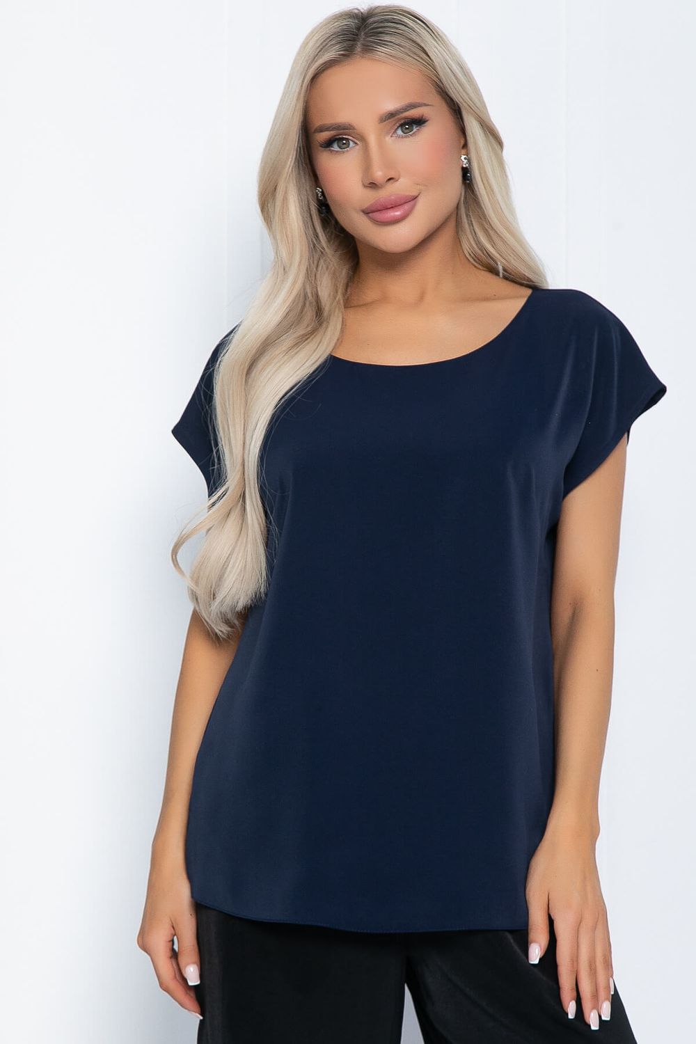 Блуза Юла (темно-синяя) Б12442-8 LT Collection