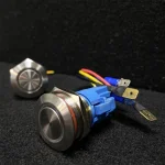 Кнопка - металлическая антивандальная с подсветкой