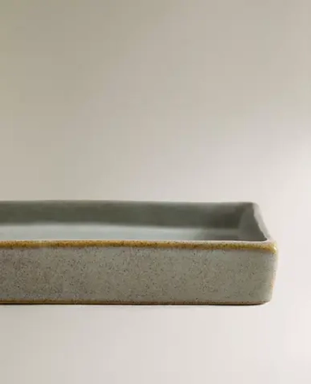 ZARA HOME КЕРАМИЧЕСКАЯ МЫЛЬНИЦА ДЛЯ ВАННОЙ, ЗЕЛЕНЫЙ