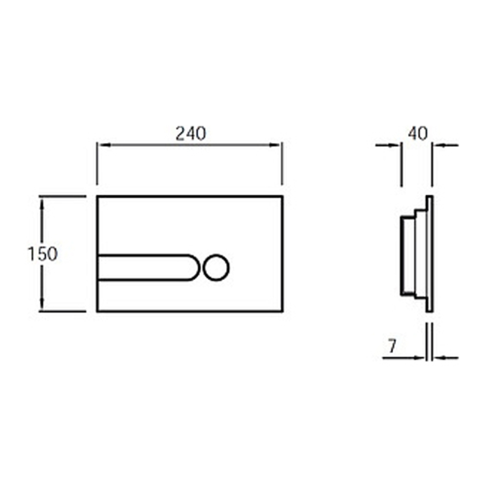 Кнопка смыва Jacob Delafon  E4326-CP хром схема