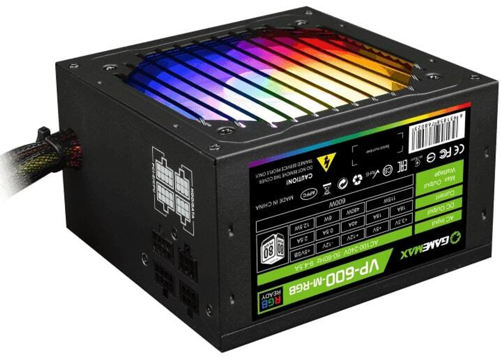Блок питания ATX GameMax VP-600-RGB