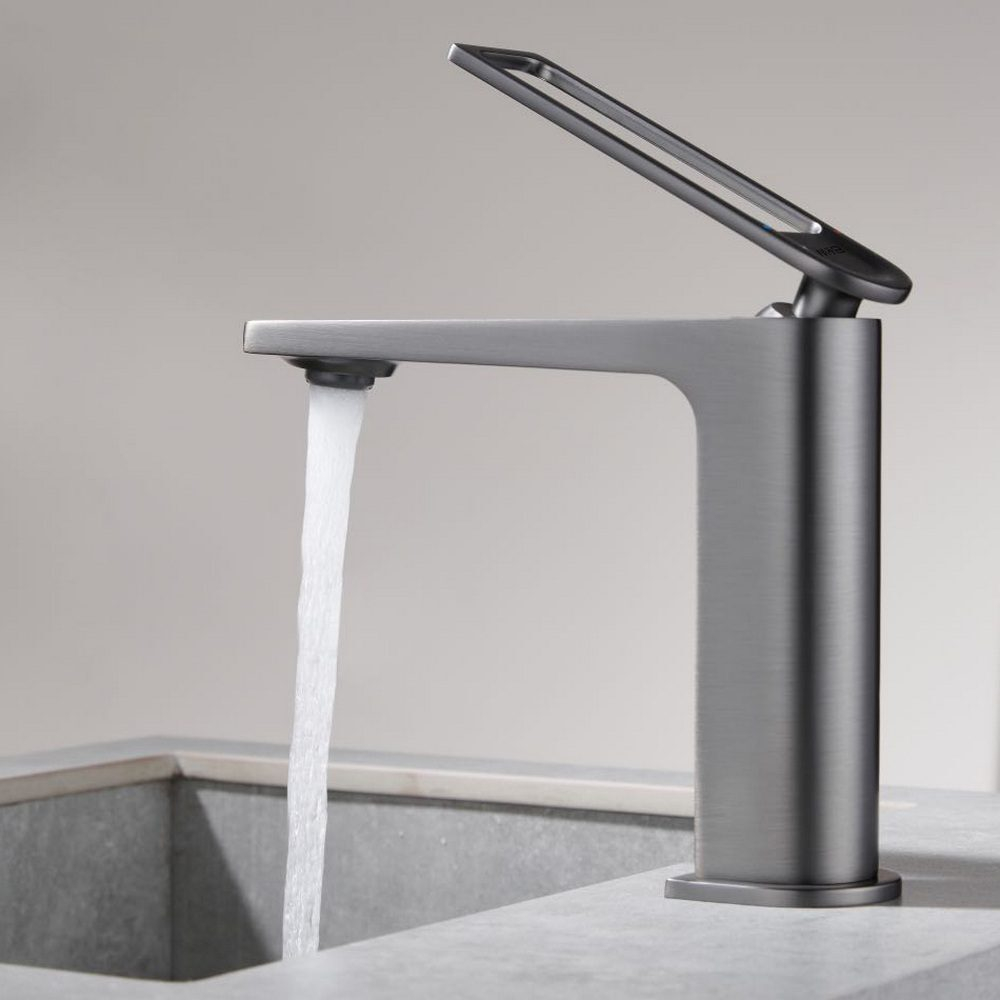 Смеситель для раковины Black&White Universe Gun Metal (UK9901MG)