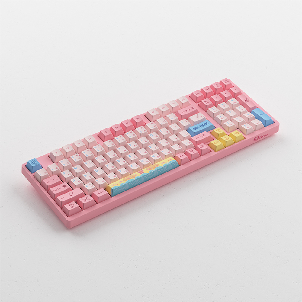 AKKO 3098B Doraemon Macaron  3 Modes RGB Hot Swap  Akko CS Jelly blue Switch,Cherry profile keycap