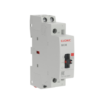 Контактор модульный YON max типа MCМ с ручным управлением, 2P, 25A, 24В DC, 2НО