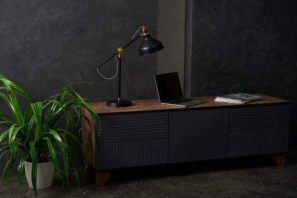 Тумба под ТВ Копенгаген с дверцей (дуб самдал, серый графит)