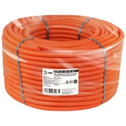 Труба гофрированная ПНД ЭРА GOFR-20-100-HD-OR-T тяжелая оранжевая безгалогенная (HF) d 20мм с зондом 100м | Трубы гофрированные ПНД