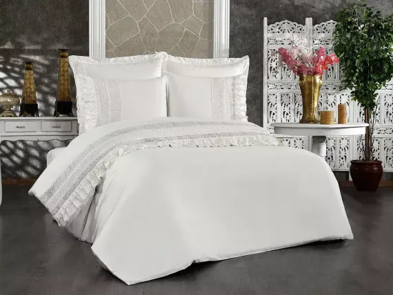 Постельное белье Gelin Home CIRAGAN бело-кремовый
