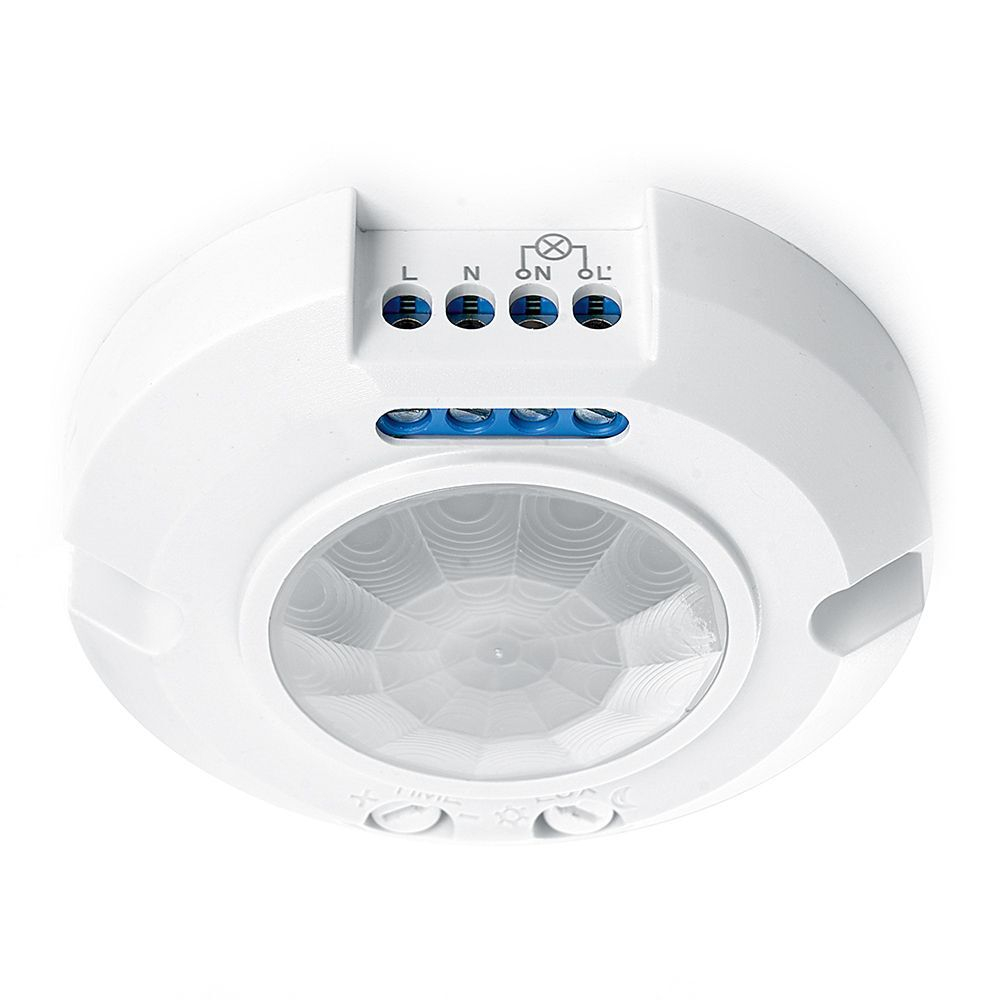 Датчик движения 400W 8m 120°(гориз.) 360°(верт.) белый SEN17