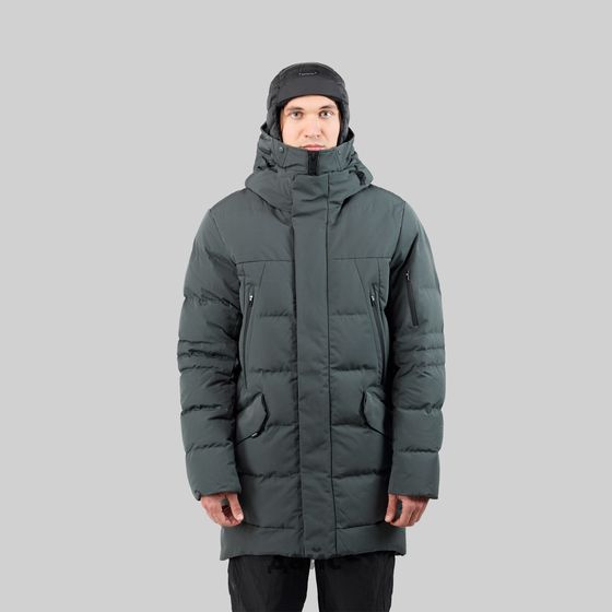 Пуховик мужской Krakatau Strofo Long Down Jacket артикул:Qm488-513 - купить в магазине Дайс