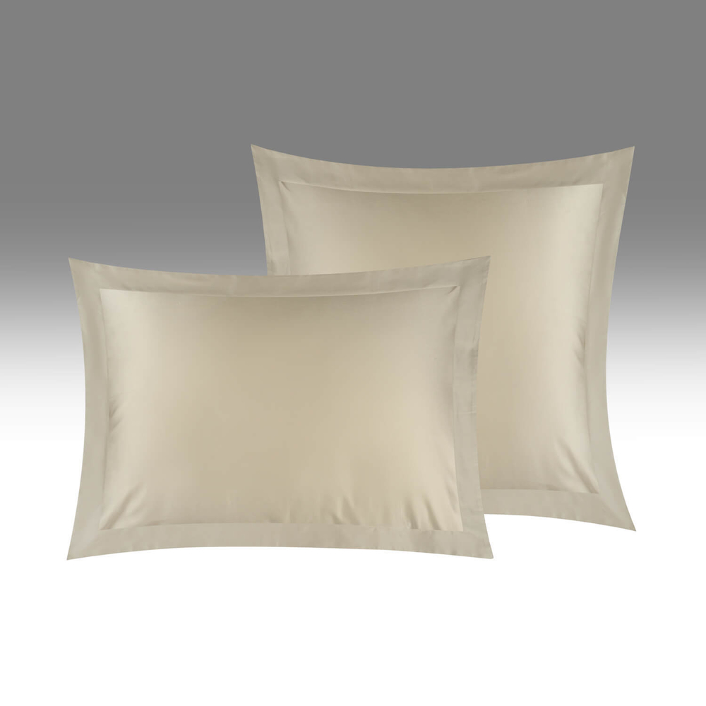 Наволочки 2шт 70x70+5 Sharmes Zeyn бежево-коричневые однотонные