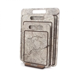 Набор разделочных досок на подставке 3шт ComposeEat Everyday мрамор серый